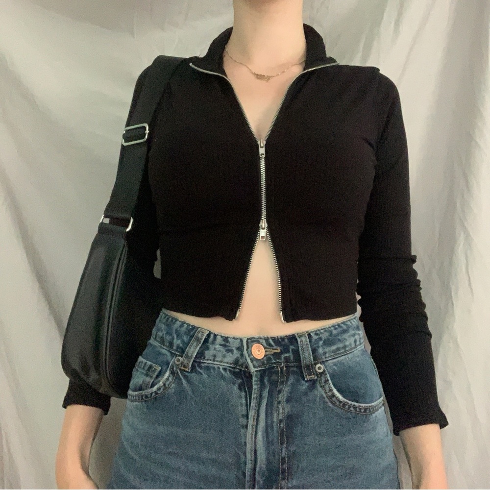 Black Long Sleeve Top Size XS